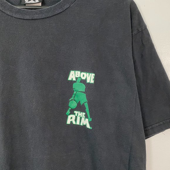 Vintage 90s Above the Rim Hoopwear Reebok basketball tee black mens size large - Picture 3 of 5